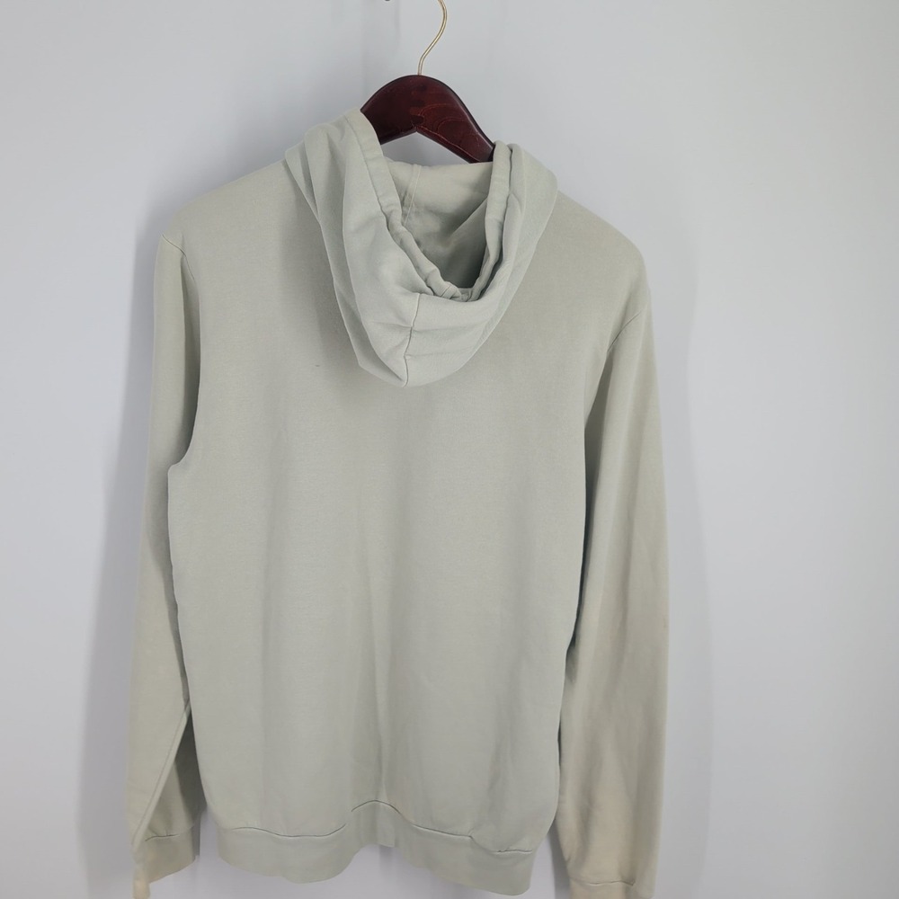 Adidas Feeling Cozy Fleece Pullover Green Logo Sporty Hoodie White Size Small - Picture 9 of 9